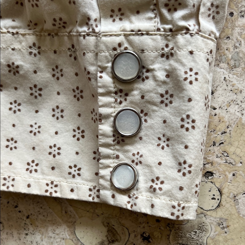 LUCKY BRAND Men Light Brown Patterned Casual Shirt Western comfort - Picture 6 of 9
